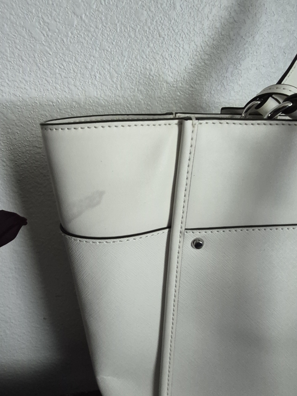 Michael Kors Harrison Large White Leather Tote Bag - Picture 5 of 6